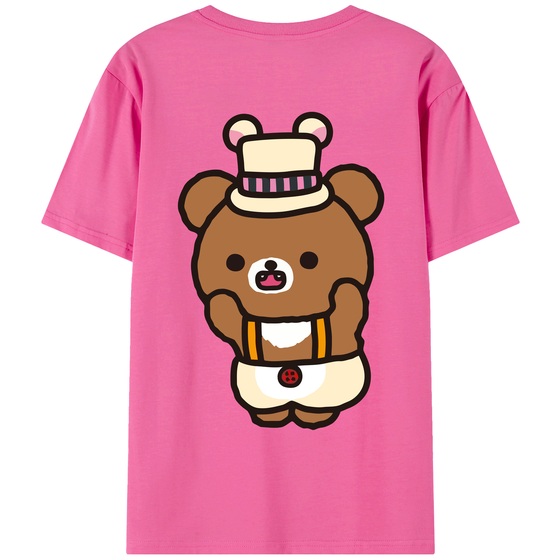 （画像用） リラックマ リラックマ キイロイトリ Rilakkuma Korilakkuma Kiiroitori レディース半袖Tシャツ(バックプリント)